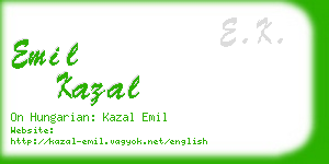 emil kazal business card